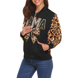 All Over Print Bomber Jacket for Women